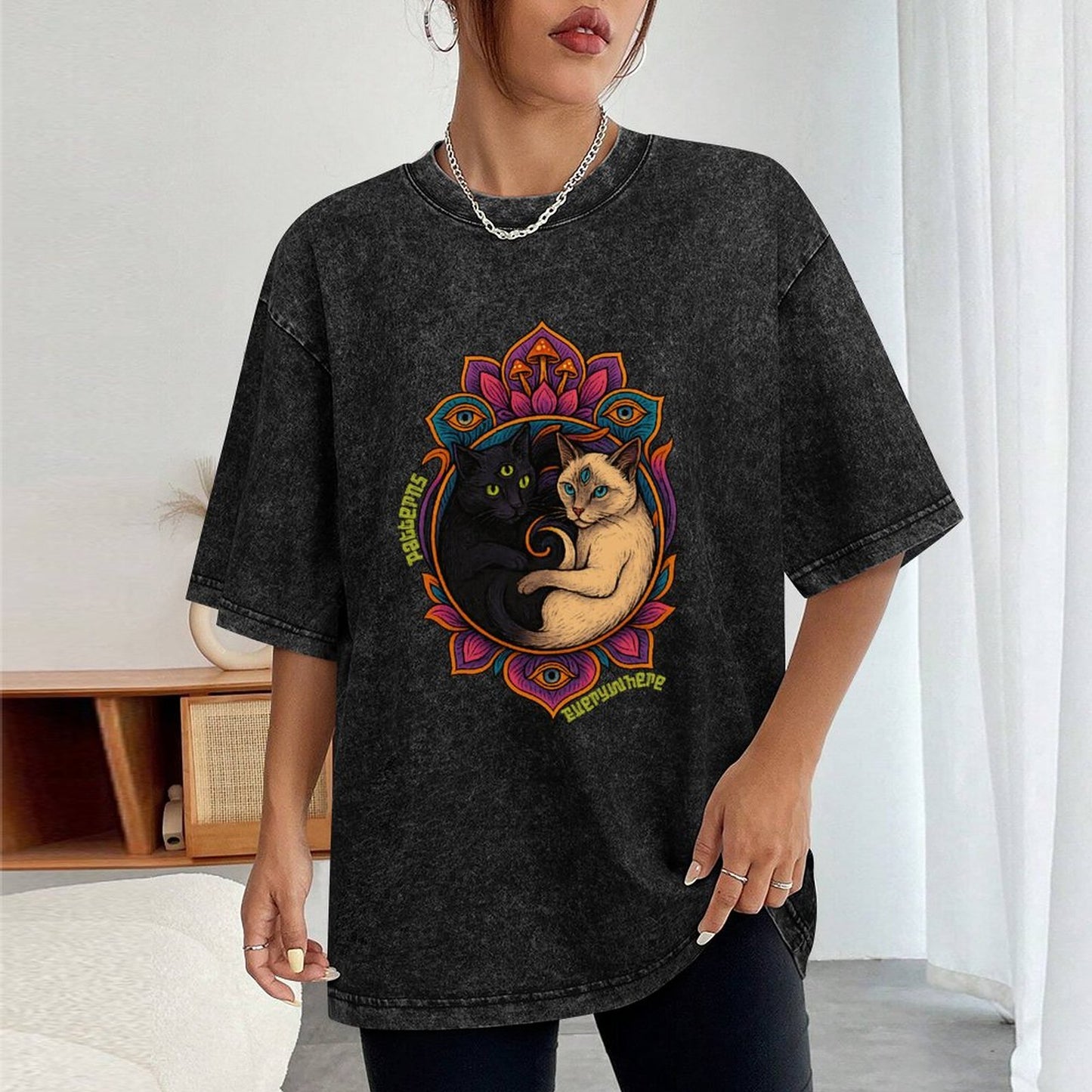 DTG 190gsm Men Washed Vintage T-Shirt (Front Printing)